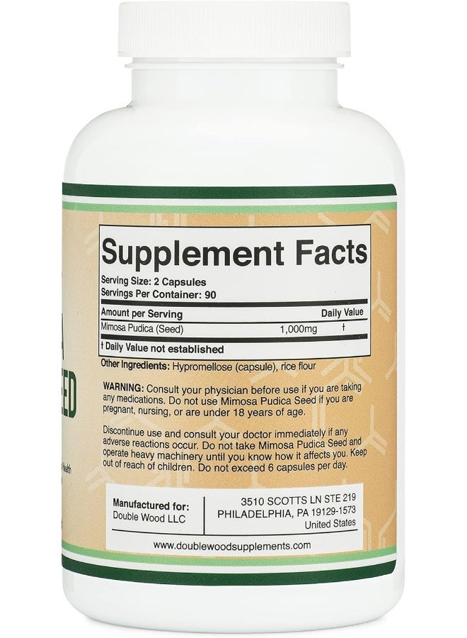 كبسولات بذور الميموزا بوديكا 180 كبسولة، إمداد لمدة 3 أشهر 1000 مجم لكل وجبة لدعم الأمعاء وتطهير الطفيليات للبالغين - Image 3
