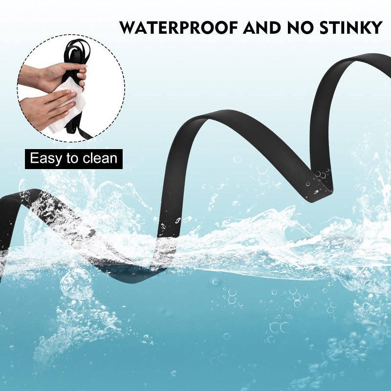 Qiaosite Waterproof Long Leash Durable Dog Recall Training Lead Great for Outdoor Hiking, Training, Yard, Beach and Swimming (Black, 30ft) - Image 2