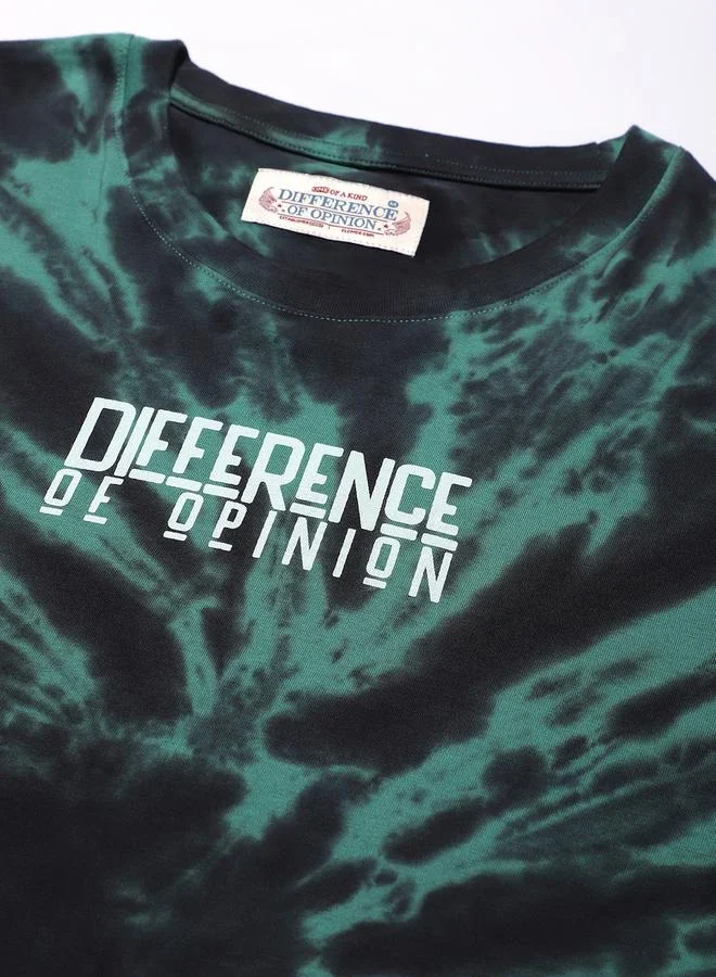 Difference of Opinion Men Oversized Tie Dye All Over Print T-Shirt