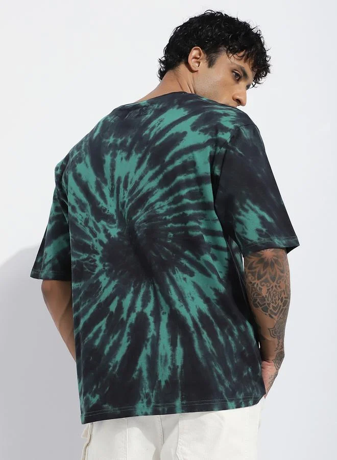 Difference of Opinion Men Oversized Tie Dye All Over Print T-Shirt