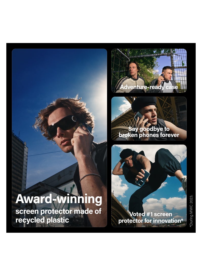 PanzerGlass حماية شاشة بانزر جلاس™ الصديقة للبيئة لمصفوفة آيفون 15 بلس - حماية، إطالة وإحداث فرق - مع مساعدة التركيب لتسهيل التثبيت - Image 4