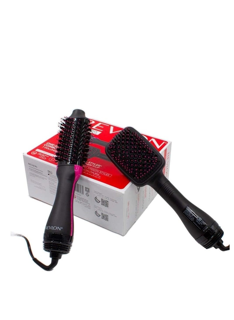 ريفلون RVDR5282 مجموعة كومبو بخطوة واحدة، مُكثِّف للشعر + مُصفِّف شعر بفرشاة مجداف - أسود - Image 5