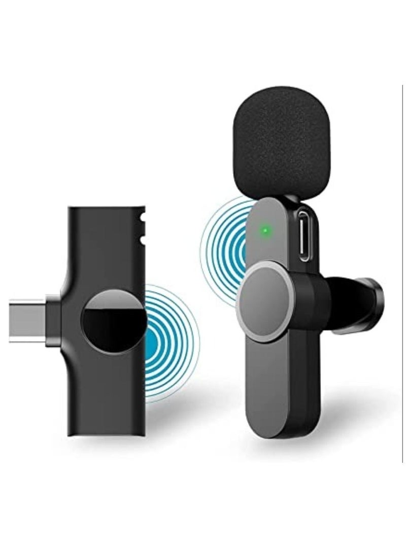2 in 1 iphone or type-c Wireless Lavalier Microphone For IPhone, Plug Play, Portable Audio Video Recording Mic for Youtube, Live Stream, Vlog, Interview, Laptops PC - Image 1