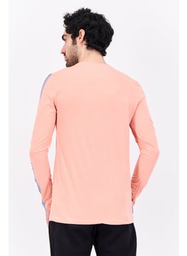 Avalanche Men Sportwear Fit Long Sleeves Outdoor T-Shirt, Pink Combo  - Image 4
