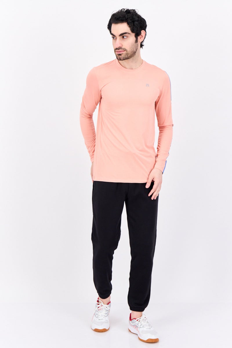 Avalanche Men Sportswear Fit Long Sleeves Outdoor T-Shirt, Pink - Image 3