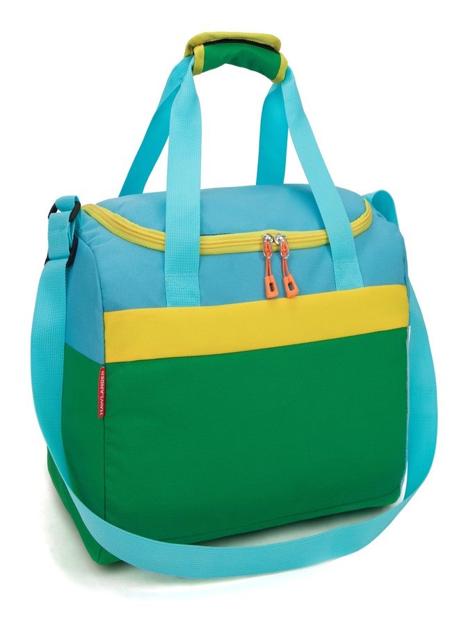 HawLander Small Duffle Bag for Kids Boys or Girls, Travel Bag for One Day Trip, Green Yellow, Gym Bag for Sports - Image 2