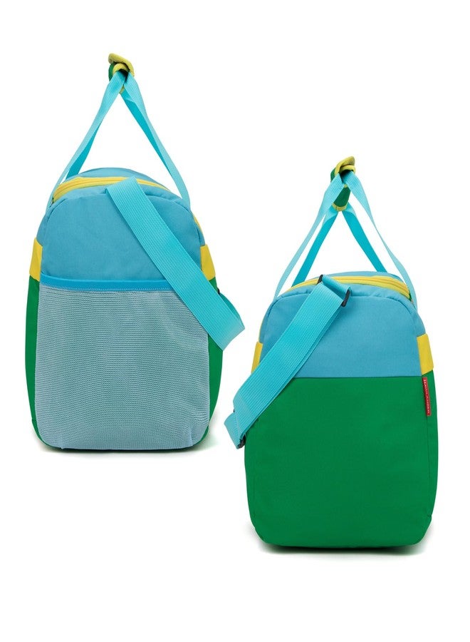 HawLander Small Duffle Bag for Kids Boys or Girls, Travel Bag for One Day Trip, Green Yellow, Gym Bag for Sports - Image 3