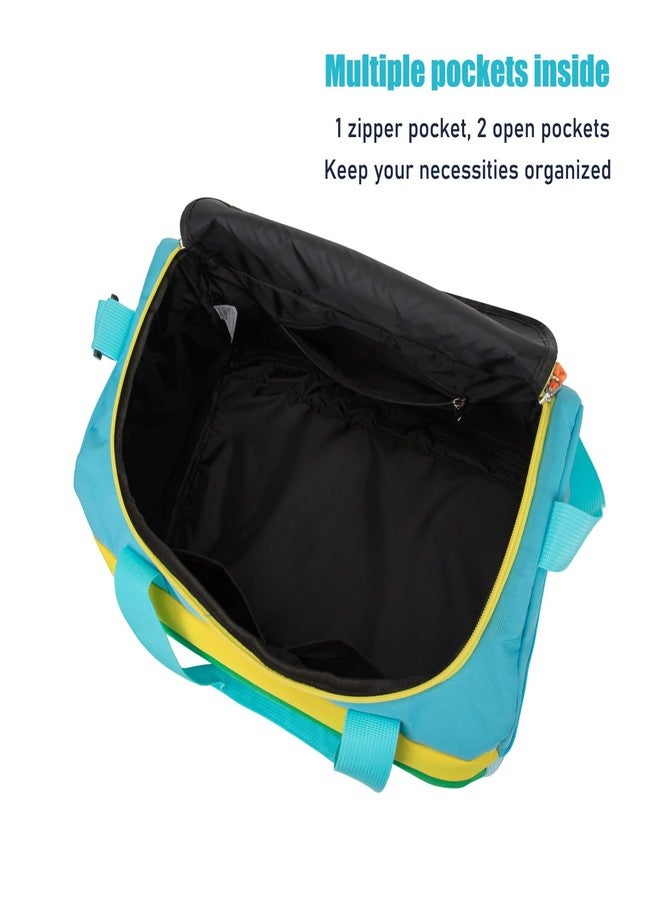 HawLander Small Duffle Bag for Kids Boys or Girls, Travel Bag for One Day Trip, Green Yellow, Gym Bag for Sports - Image 4
