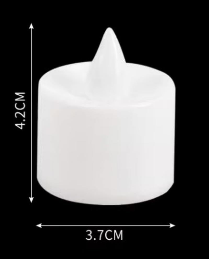 UREVO 24 PACK Tea Lights Candles Warm Yellow - Image 2