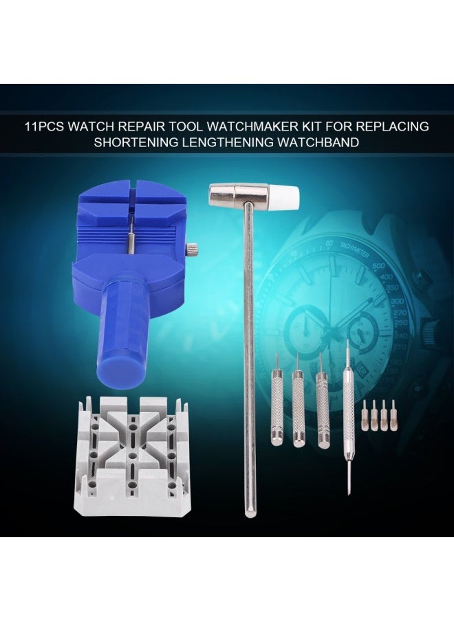 Generic - Watch Repair Tool Watch Repair Kit Watchmaker Kit Watch Repair Tool Kit Watch Repair 11pcs Watch Repair Tool Watchmaker Kit For Replacing Shortening Lengthening Watchband - Image 1