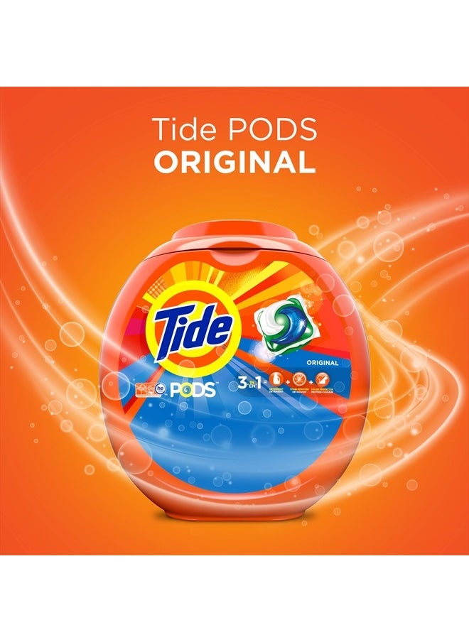 PODS Liquid Laundry Detergent Soap Pacs, HE Compatible, 42 Count, Powerful 3-in-1 Clean in one Step, Original Scent