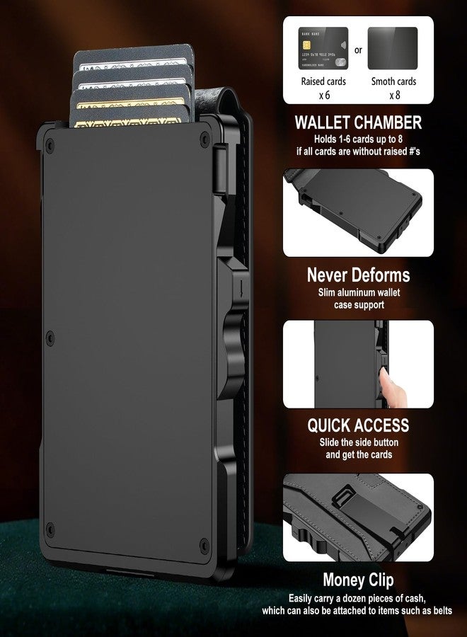 محفظة فوريد الذكية للرجال، نحيفة: محفظة منبثقة بتصميم بسيط بتقنية RFID مع مشبك نقود وحامل بطاقات ائتمان معدني - هدية مثالية للزوج أو الأب في عيد ميلاده أو ذكرى زواجهما - Image 3