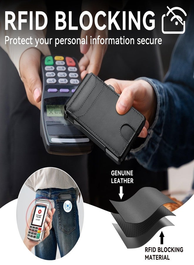 محفظة فوريد الذكية للرجال، نحيفة: محفظة منبثقة بتصميم بسيط بتقنية RFID مع مشبك نقود وحامل بطاقات ائتمان معدني - هدية مثالية للزوج أو الأب في عيد ميلاده أو ذكرى زواجهما - Image 4