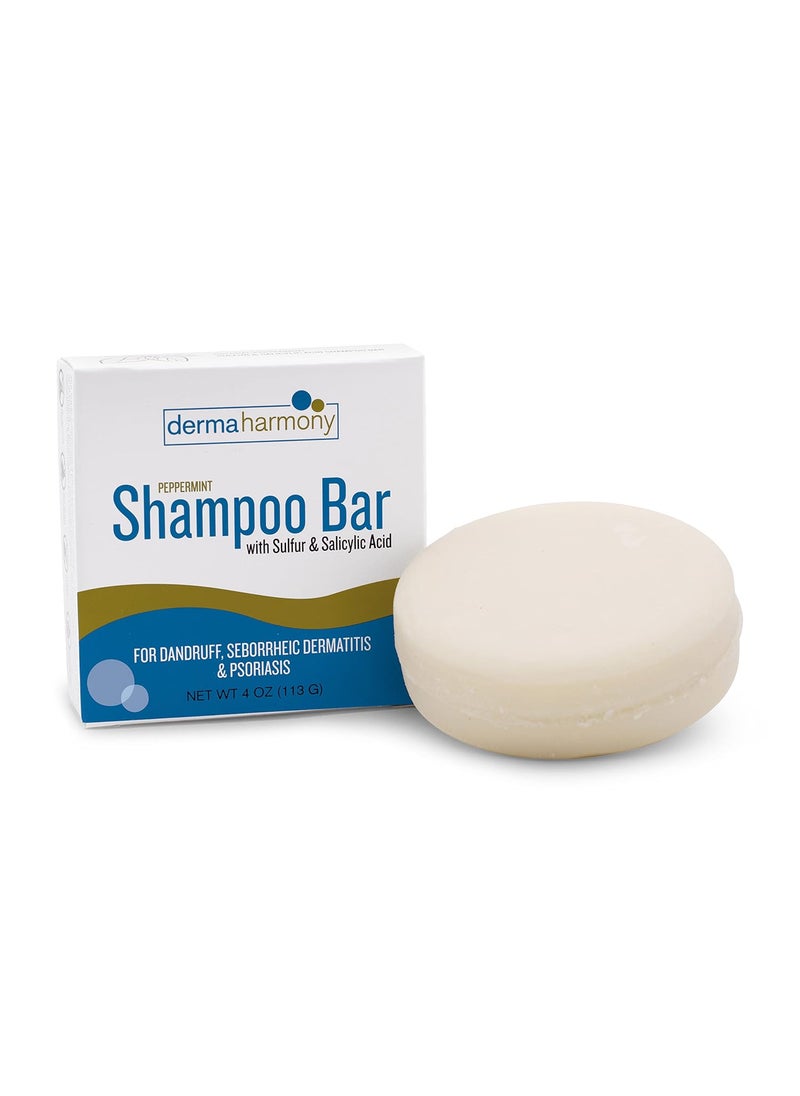 Dermaharmony 5 Sulfur 2 Salicylic Acid Shampoo Bar for Dandruff 4 oz 