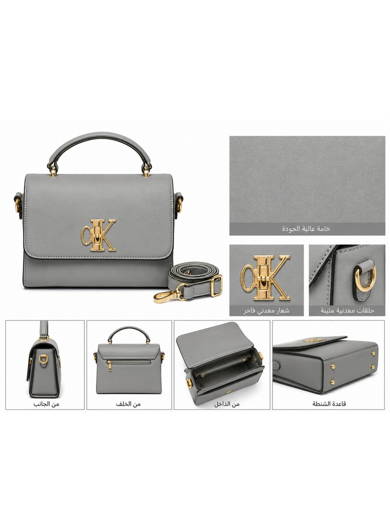 Kanaz "Classic Queen" Women's Handbag – Elegant Crossbody Shoulder Bag with Luxury Gold Hardware & Adjustable Strap, Structured Fashion Purse - Image 5