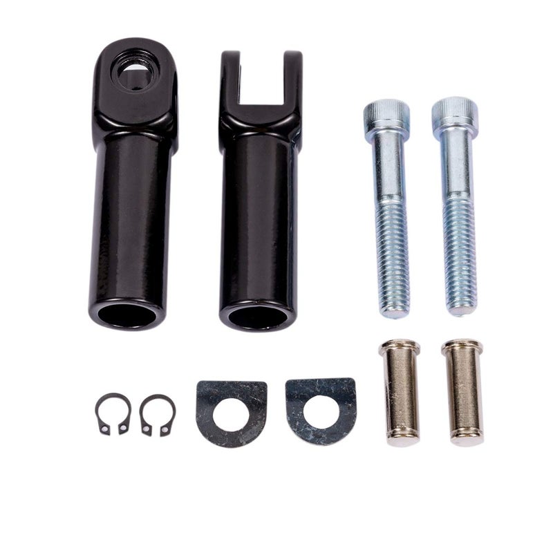 Passenger Footpeg Supports Kit Foot peg Mounts Clevis Fit for Harley Harley Standard Softail Springer Deuce Heritage Softail Classic Fatboy Fat Bob Dyna 2000-2017 (Black)