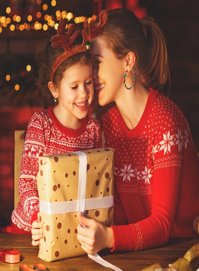 INENIMARTJ Christmas Earrings for Women,Christmas Hoop Earrings Sparkling Christmas Tree Santa Bulb Reindeer Rhinestone Drop Dangle Earrings Handmade Xmas Festive Jewelry Gifts (Hoop) - Image 2