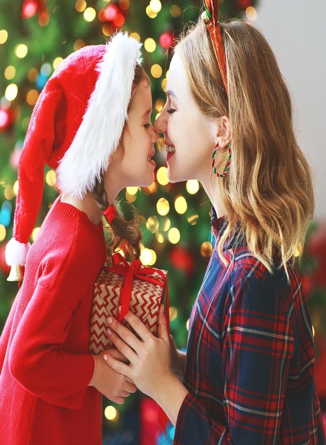 INENIMARTJ Christmas Earrings for Women,Christmas Hoop Earrings Sparkling Christmas Tree Santa Bulb Reindeer Rhinestone Drop Dangle Earrings Handmade Xmas Festive Jewelry Gifts (Hoop) - Image 3