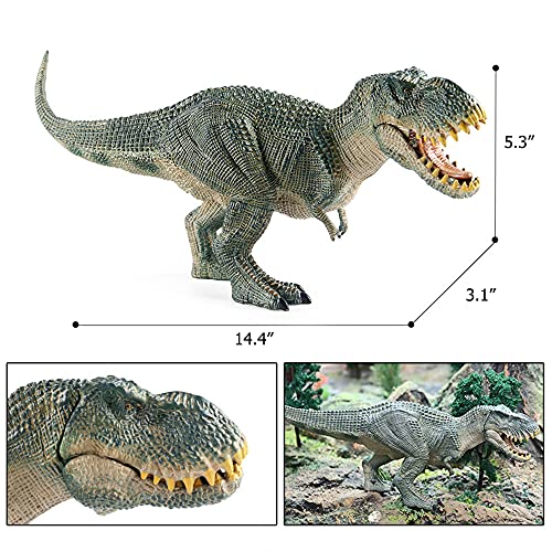 EOIVSH 3PCS Dinosaur Toys Set Tyrannosaurus Raptor Vastatosaurus Rex Mosasaurus Large Plastic Dinosaur Figures Dinosaur Figurine Toys for GiftCake TopperParty Favor - Image 5