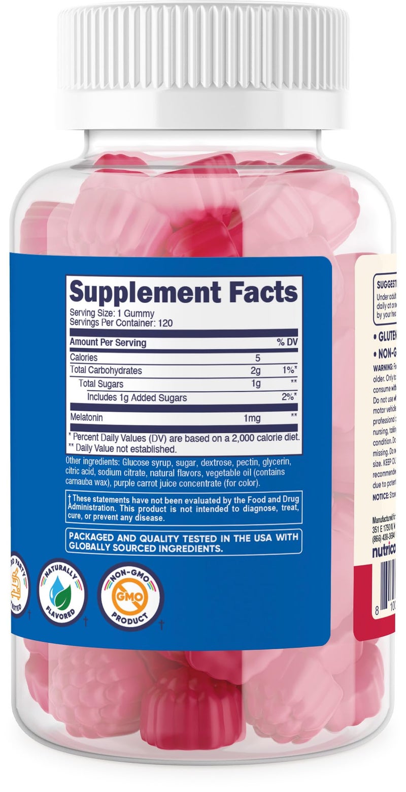Nutricost Kids Melatonin Gummies 1mg, 120 Gummies, Strawberry Flavored - Image 5