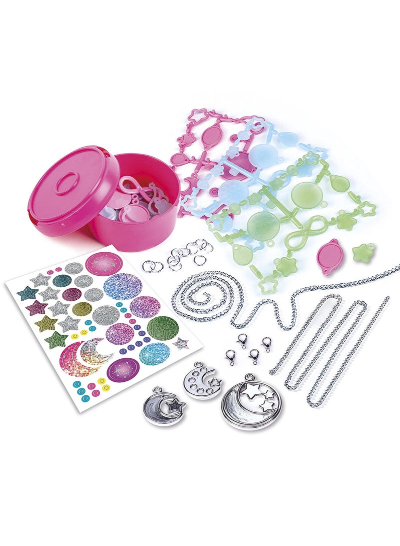 كلمينتوني مجموعة مجوهرات "قلادات ضوء القمر" من كريزي شيك للأطفال، من عمر 7 سنوات فما فوق - Image 4
