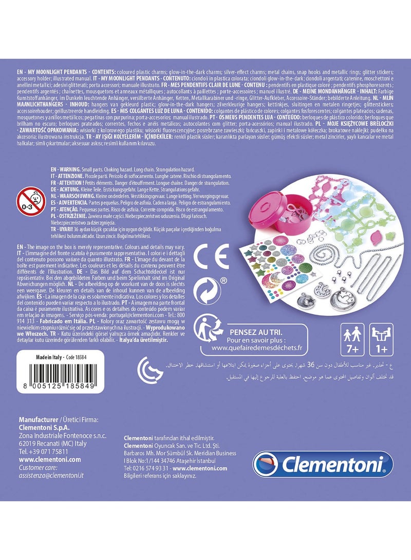 كلمينتوني مجموعة مجوهرات "قلادات ضوء القمر" من كريزي شيك للأطفال، من عمر 7 سنوات فما فوق - Image 3