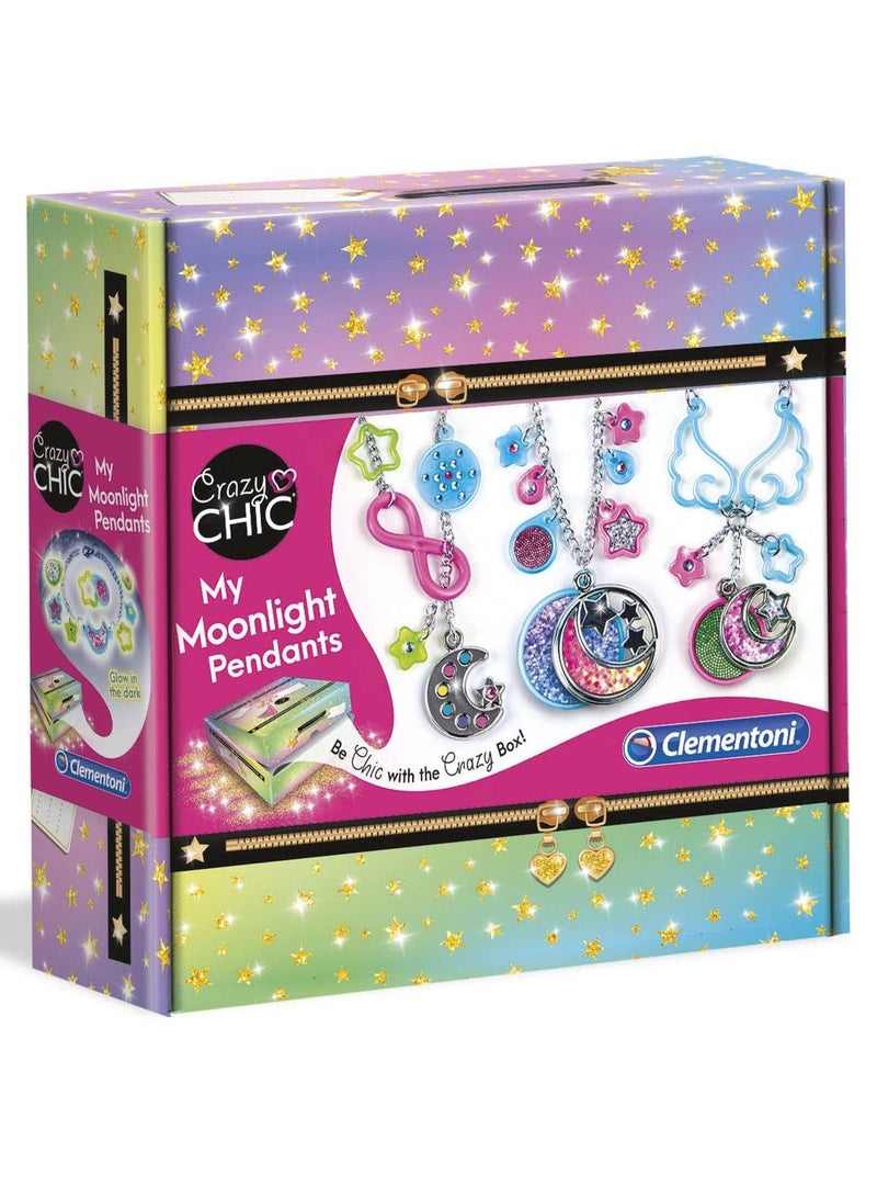 Clementoni Crazy Chic My Moonlight Pendants Jewellery Kit for Children, Ages 7 years Plus - Image 2
