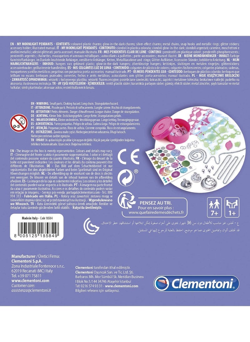 Clementoni Crazy Chic My Moonlight Pendants Jewellery Kit for Children, Ages 7 years Plus - Image 4