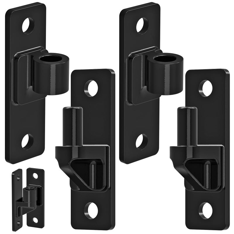 Insaga Heavy Duty Gate Hinges, 2Pack High Strength Steel With Electroplated Finish, 600Lb Load Capacity, Thick 6Mm Black Hinges For Farm Gates, Fences, Barns, Sheds & Outdoor Gates (4.9""X1.5"") - Image 1