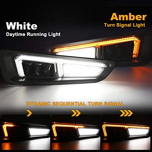 MOVOTOR Raptor Fog Lights with Sequential Amber Turn Signal DRL Bumper Fog Driving Lights Compatible with Gen 2 Ford F150 Raptor 2017 2018 2019 2020 - Image 2