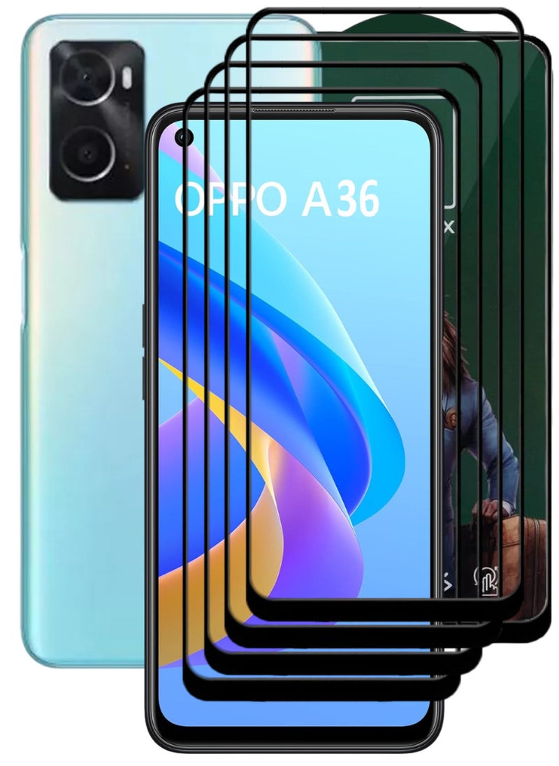 ACLIX 4 Pieces Antistatic ESD Dustproof Premium Quality High Definition Tempered Glass Screen Protector Designed For Oppo A36 - Image 1