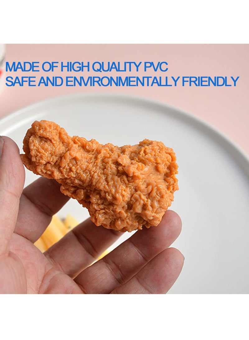 KASTWAVE Kids Kitchen Play Food Set,Fake Fried Chicken Legs,Simulated Chicken Wings,Children Kitchen Toy Decoration,Restaurant Window Display Props,Fake Fried Chicken Food Model Set - Image 5