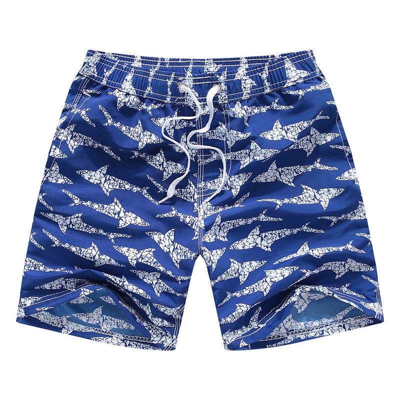 techcity Boys Swim Trunks, Quick Dry Beach Swim Shorts Little Boys Bathing Suit Swimsuit Toddler Boy Swimwear with Mesh Lining, 3-14 Years (5-6 Years, Blue) - Image 4