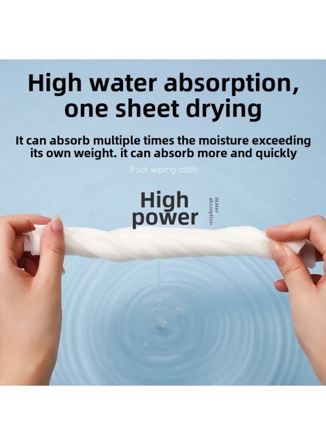 Disposable Household Lazy Foot Wipe Paper Thickened Water Absorbent Dry And Wet Dual-purpose Towel Extraction Foot Bath Water Absorbent Foot Wipe Cloth-Color:Chrysanthemum Style [20*20-80 Pictures] - Image 5