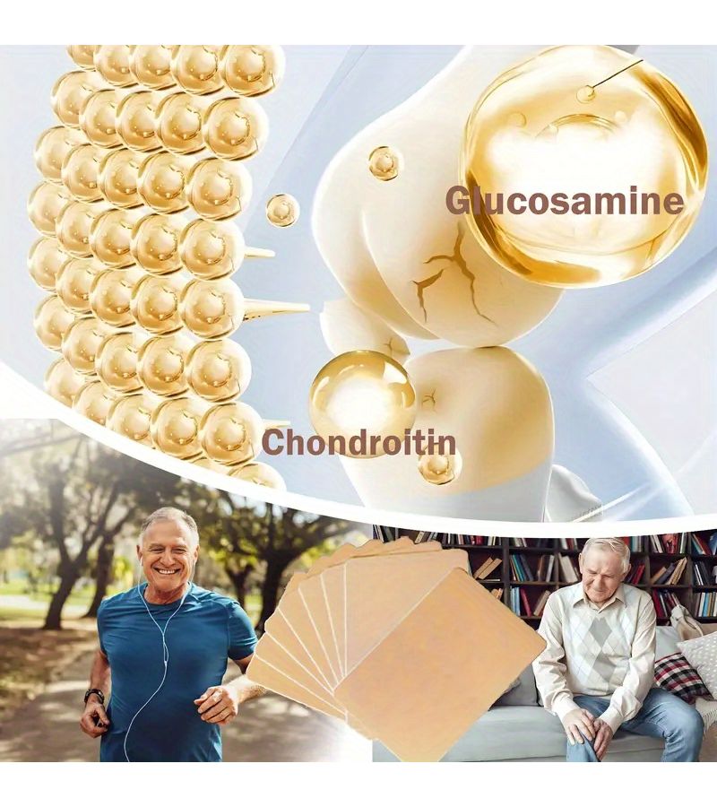 56 Pcs Joint Bandage with Glucosamine Chondroitin Breathable for Knee Back Hip Elbow - Image 3
