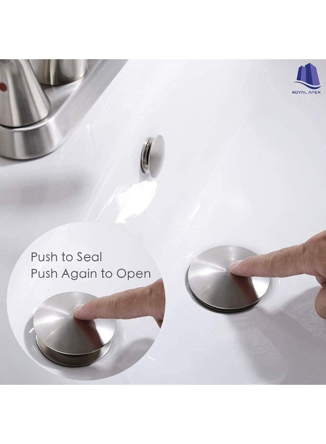 Royal Apex Royal Apex Push Type Cp Washbasin Drain Stopper 1 1/4 Inch Auto Pop Up Waste  - Image 3