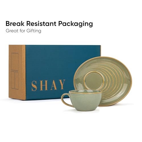 Shay Coffee Cup Saucer Set, Pista, 250ml | Glossy Finish | Mug for Coffee | Porcelain | Microwave Safe (Coffee Cup Saucer - Pista) - Image 5