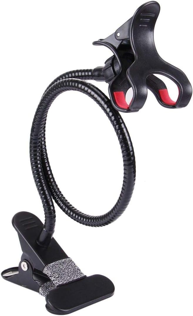 CERLINK Tabletop Stand for Mobile Tablet and E-Reader, Clip Mount, Multi-Angle, Foldable, Lazy Bracket-Black - Image 3