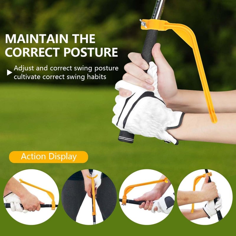 KISEER 2 Pcs Golf Training Aids Swing Trainer Tool Golf Accessories (Yellow) - Image 4