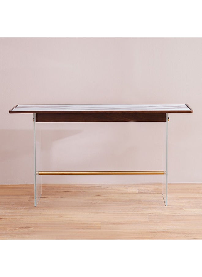 DANUBE HOME Azeron Console Table Multifunctional Living Room Table Space Saving Hallway Table Modern Design Console Table For Narrow Doorway L 140x40x75 cm Brown  - Image 4