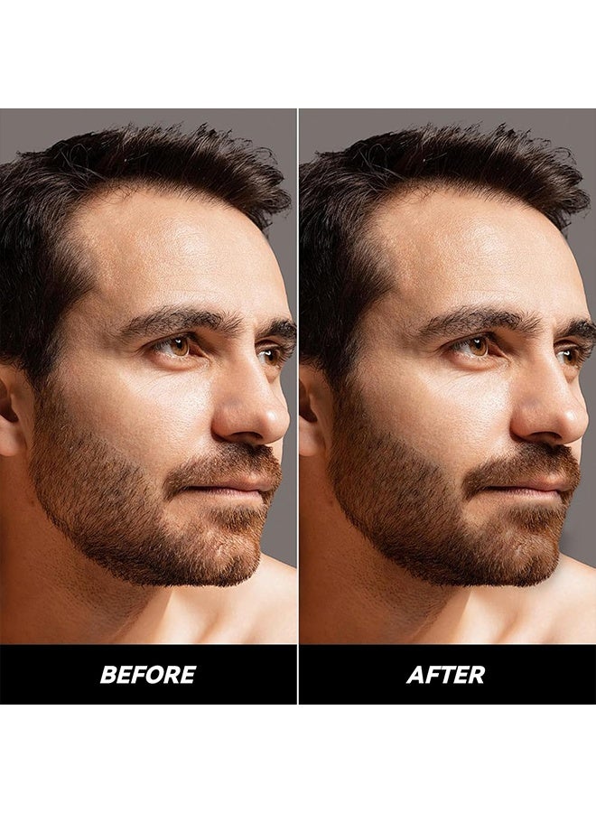 KAILINYA Beard Filling Stick,Comb and repair two in one with combtooth color compensation , Lasting Waterproof Multiuse Moustache Hair Makeup for Men,02#Dark black brown - Image 3