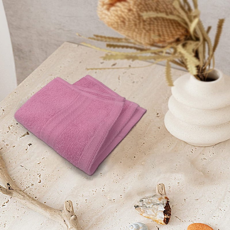 Sassoon Anatolia 1 Piece Cotton Face Towel/Hanky in 500 GSM (30cm X 30cm) - Pink - Image 2