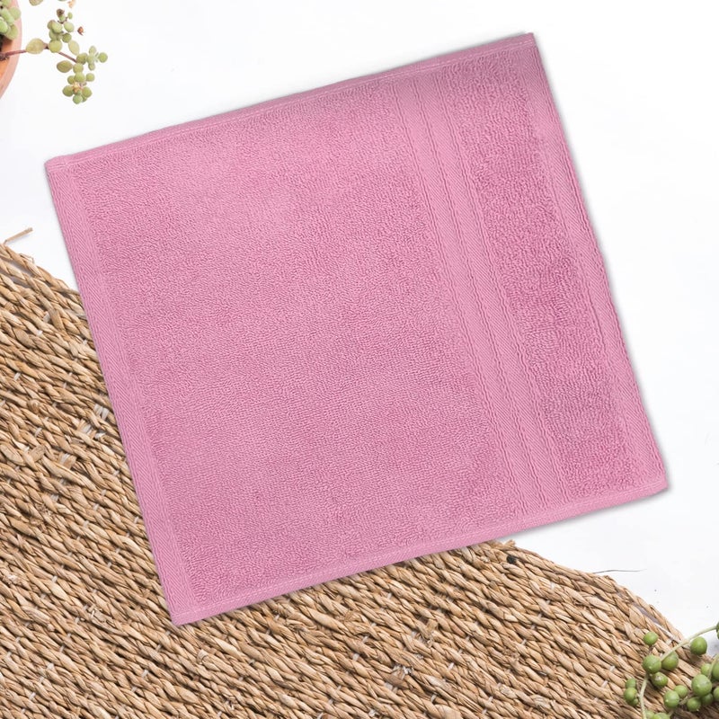 Sassoon Anatolia 1 Piece Cotton Face Towel/Hanky in 500 GSM (30cm X 30cm) - Pink - Image 1