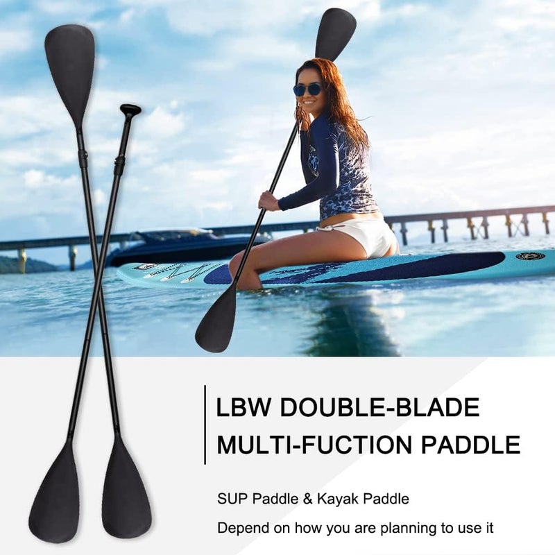 LBW SUP Paddle Board Paddle Stand up Paddleboard Paddles - 3-Piece or 4-Piece Floating Alloy Portable SUP Kayak Paddle Adjustable 2-Sided Paddle - Image 2