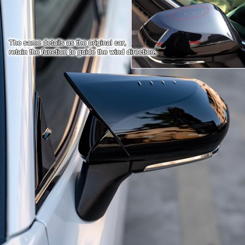 CKE Compatible with Toyota Camry 2025 2024 2023 2022 2021 2020 2019 2018 Accessories Aggressive Look Car Exterior Door Side Rearview Mirror Guard Cover Trim Caps -Glossy Black - Image 4