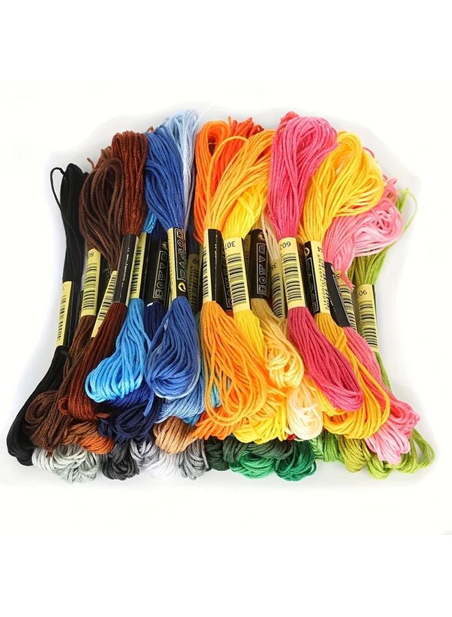 8 Pcs Multicolor Cross Stitch Floss Kit With Numbered Threads Cotton Sewing Skeins For DIY Embroidery Needlepoint Crafts All Skill Levels Compatible With DMC Thread Charts Green - Image 4