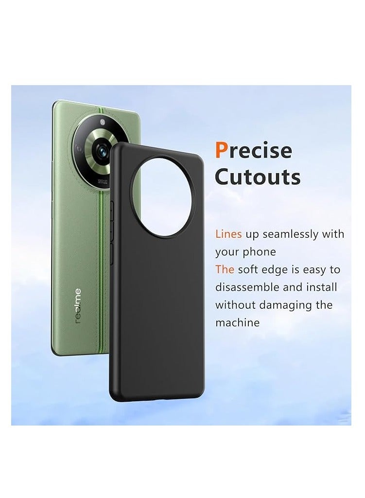 general Case Compatible with Realme Narzo 60 Case Soft TPU Ultra-Slim Stylish Camera Protection Phone Case [Drop Protection, Non-slip] Protective Cover for Realme Narzo 60 5G Matte Black - Image 2