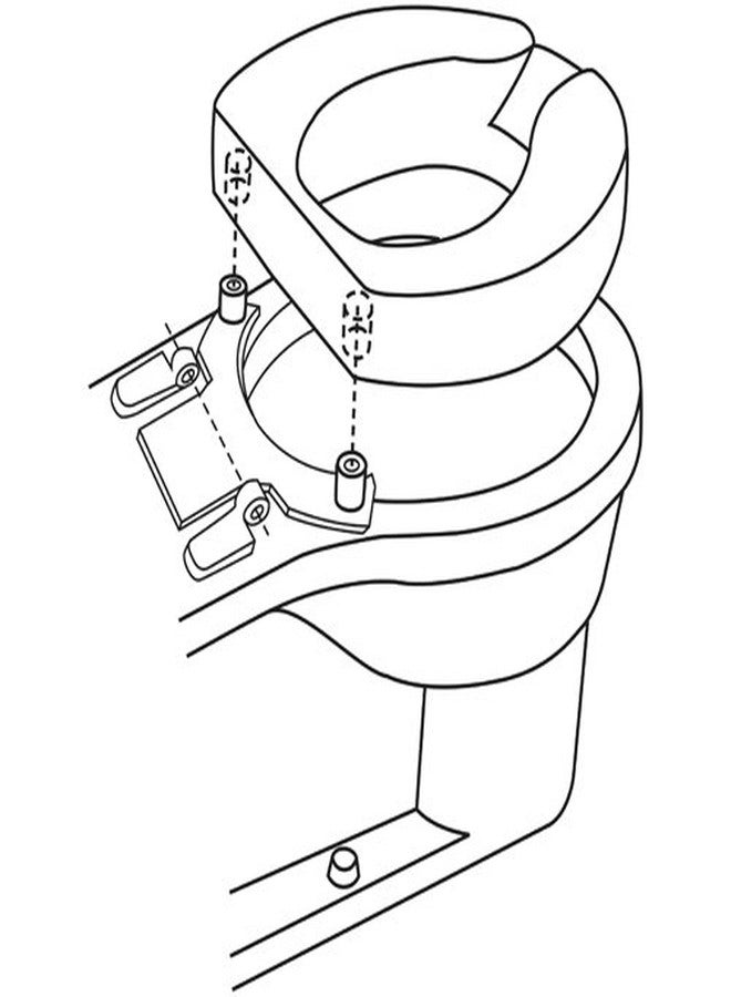 SP Ableware Bolt-Down Lok-In-El Bracket for Elongated Elevated Toilet Seats (725950001) - Image 3