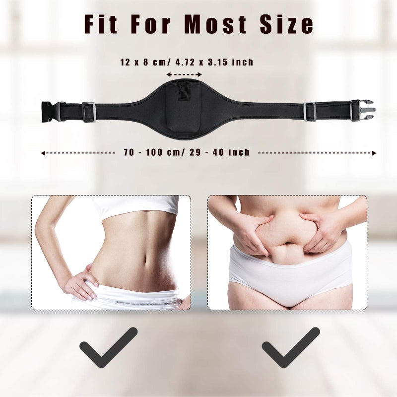 Weewooday 1 Pack Mic Belt Wireless Microphone Belt for Theatre Microphone Holder Waistband Bag for Fitness Instructor Micro Speaker (Black) - Image 4
