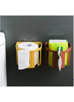 AG E-Com AG ECom Toilet Paper Holder BathroomKitchen Self Adhesive Sticker Tissue Roll Wall Mounted Pack of 1  - Image 2